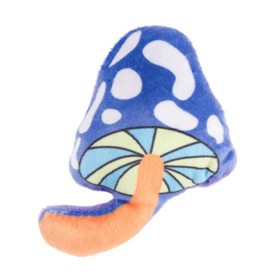 Игрушка МИСТЕР КРАНЧ для кошек Волшебный Грибочек плюшевая с кошачьей мятой фиолетовая 10 см