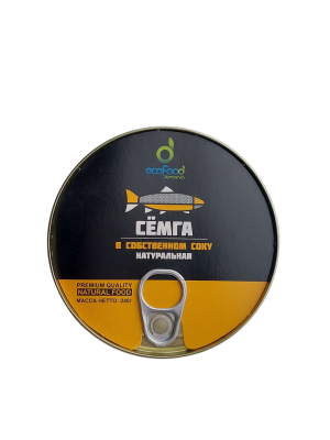 Семга в собственном соку ж/б 240 гр. EcoFood