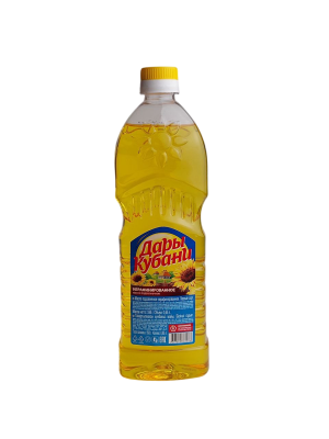 Масло подсолнечное нерафинированное Дары Кубани 0,65 л