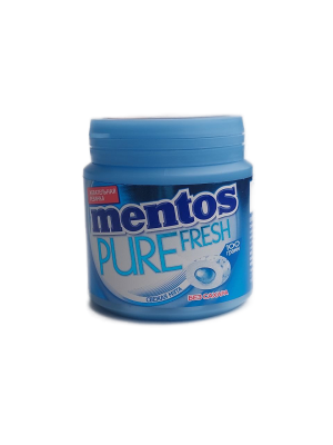 Ментос жевательная резинка, Pure White свежая мята, 50 шт 100 гр
