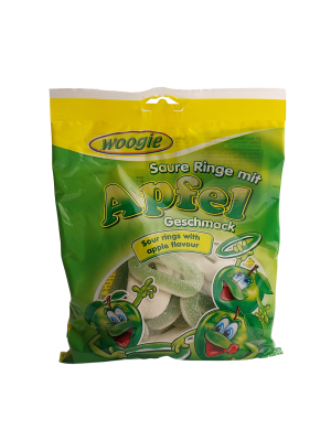 Мармелад ВУГИ Кислые кольца жевательный со вкусом яблока 250г