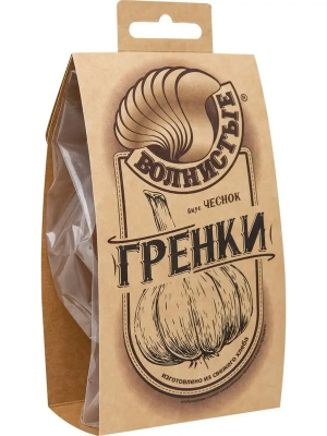 Гренки волнистые со вкусом чеснока, 75 гр