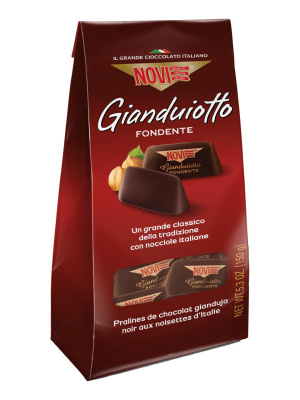Конфеты NOVI™ Gianduiotto из горького шоколада с жандужой и фундуком 150гр.
