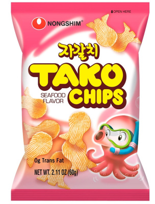 Чипсы Тако со вкусом осминога 60гр. НОНГШИМ ™Nongshim Р.Корея