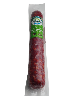 Колбаса сырокопченая полусухая Салями Богатырская, вес ТМ Окраина