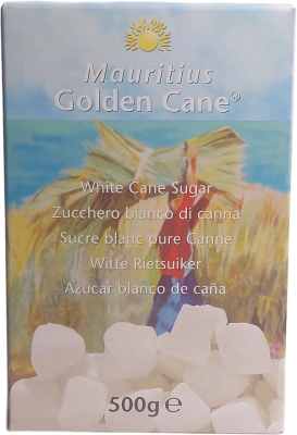 Сахар тростниковый Golden Cane рафинированный белый кусковой неформованный 500 гр