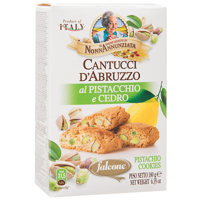 Печенье Кантуччи с фисташками и цедрой лимона 180г