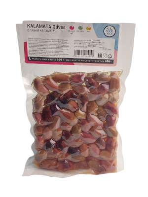 Оливки ЭЛЬ ГРЕКО Каламата с косточкой 200г вакуум