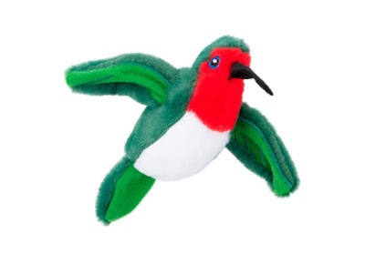 Игрушка МИСТЕР КРАНЧ Птичка плюшевая для кошек с кошачьей мятой зелёная 7,5 см