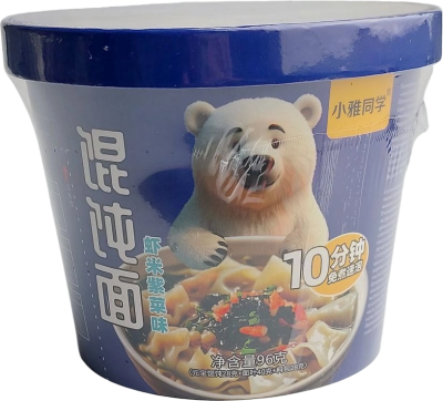 Лапша с вонтонами в соевом соусе, 96гр. (Белый Мишка на синем фоне)