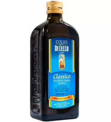 Масло оливковое De Ceccо нераф. Extra Virgin  0,5л