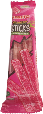 Мармелад жевательный БЕБЕТО Кислые палочки клубника 30г