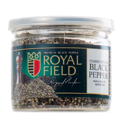 Перец черный дробленый  ROYAL FIELD 70 г банка