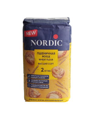 Мука НОРДИК пшеничная 2кг