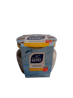 Килька БАЛТИЙСКИЙ БЕРЕГ Анчоус филе пряного посола в масле 145г стекло