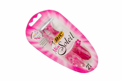 Станок БИК Мисс Солей бритвенный с 3 лезвиями 2 штуки