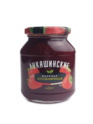 Варенье Лукашинское клубничное, 450гр.