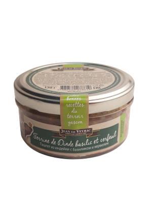Паштет Жан де Вейрак из индейки с базиликом и кервилем, 130 гр