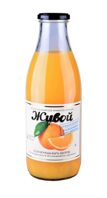 Сок Живой прямого отжима Апельсиновый с мякотью, 1л