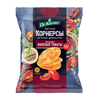 Чипсы ДОКТОР КОРНЕР Корнерсы бальзамик и вяленые томаты 50г