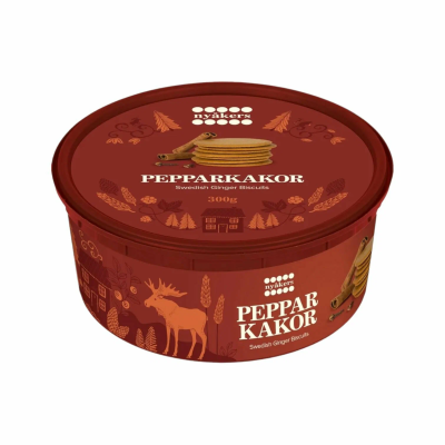 Печенье хрустящее имбирное Nyakers Оригинал подарочная банка 300гр. 