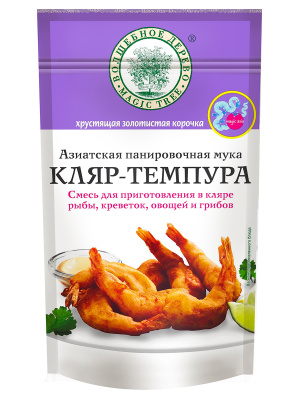 Смесь "любимое блюдо" для приготовления в кляре рыбы,креветок,овощей и грибов "кляр-темпура"  Волшебное дерево