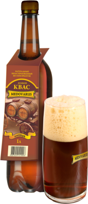 Квас МЕДОВАРУС непастеризованный фильтрованный 1л