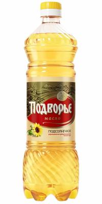 Масло подсолнечное рафинированное 0,9 л Подворье