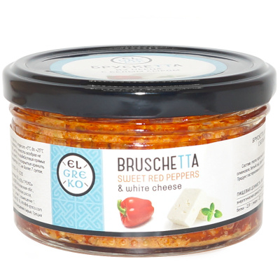 Брускетта из перца сладкого с сыром 150г
