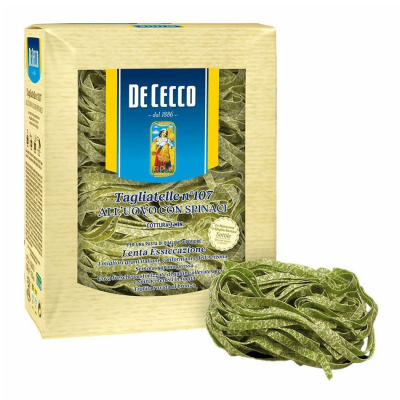 Паста Де Чекко №107 Тальятелле со шпинатом 250 г