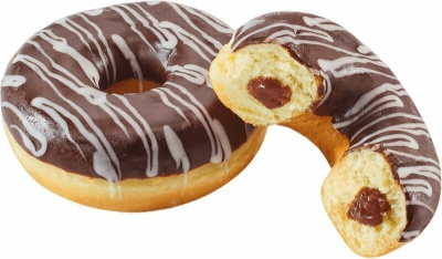 Пончик Дабл Шоколад в какао глазури 53 гр ™Стоксон (цена за 1 штуку)