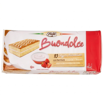 Мини-пирожные Freddi™ Буондольче с клубнично-йогуртовой начинкой 250 г