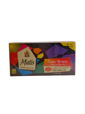 Чай черный Matis Ceylon Super Strong Особо крепкий, 50гр. 25п. х 2гр. Шри Ланка