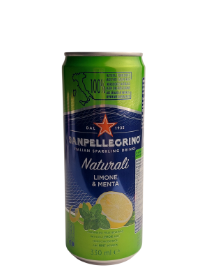 Напиток б/а газ. Лимон/Мята "San Pellegrino" 0,33л ж/б