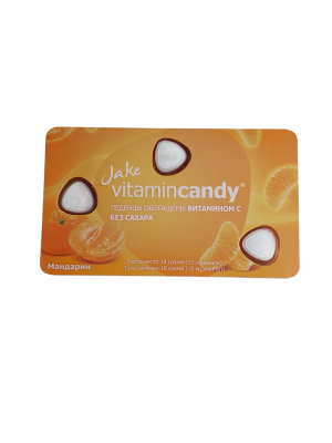 Леденцы Jake VitaminCandy С Мандарин, 18гр, 15 шт