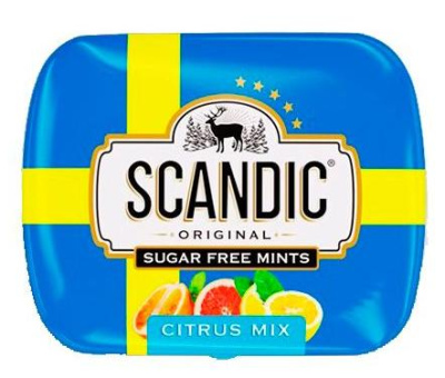 Леденцы SCANDIC® без сахара Цитрусовый микс, 14гр.