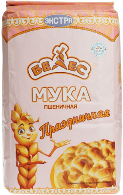 Мука Праздничная в/с 2 кг Белес