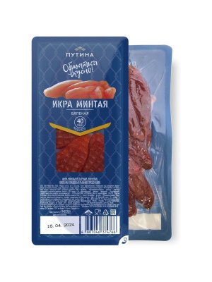 Икра вяленая минтая ястычная 40г Путина