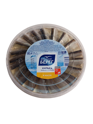 Килька каспийская обыкновенная обезглавленная пряного посола в масле 180г