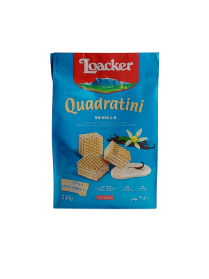 Вафли Loacker Квадратини ваниль, 250гр.   