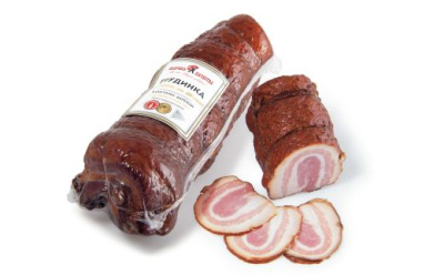 Грудинка Копчение на дровах  копчено-вареная "Премиум" в/у ТМ Фабрика качества