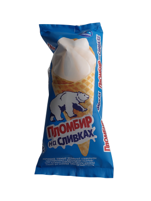 Мороженое СЛАВИЦА Пломбир на сливках 100г рожок