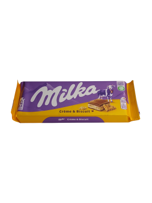 Шоколад Milka С прослойкой нежного крема и печеньем 100г
