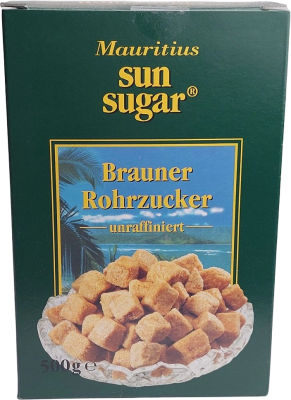 Сахар тростниковый Sun Sugar нерафинированный коричневый кусковой неформовой 500гр