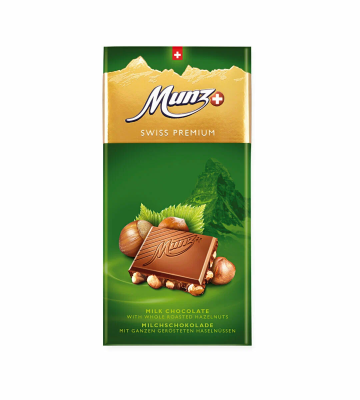 Шоколад Munz™ молочный с обжаренным фундуком 100гр.
