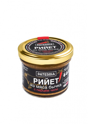 Риет ПАТЕРРИА из мяса бычка с перцем чили 90г ст/б