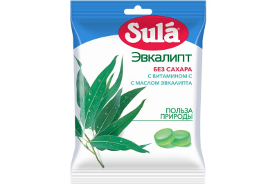 Леденцы Sula Зула Эвкалипт, 60гр