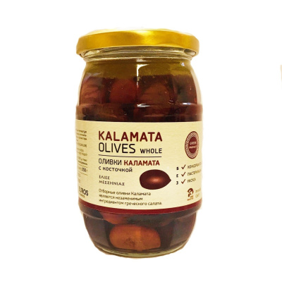 Оливки ИОНИС Каламата с косточкой 350г