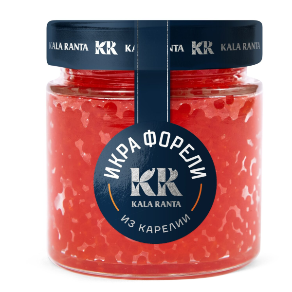 Икра форели зернистая соленая 200 г стекло "АО Кала-Ранта", Карелия