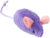 Игрушка для кошек Баклажанчик и Мышка плюшевая с кошачьей мятой и пёрышками 19 см фиолетовая Mr.Kranch